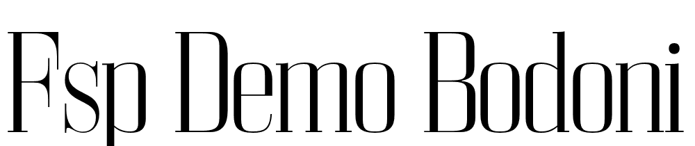 FSP DEMO Bodoni Z37 L Cd Lt Regular font family download free