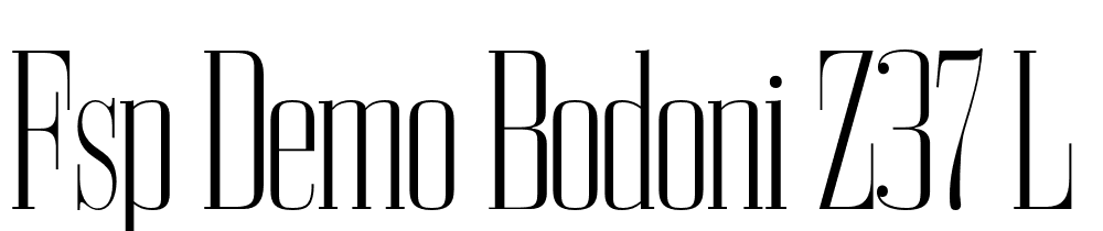 FSP DEMO Bodoni Z37 L Cp Lt Regular font family download free