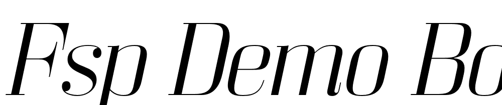 FSP DEMO Bodoni Z37 L Ex Lt Italic font family download free