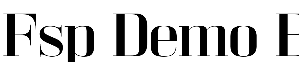 FSP DEMO Bodoni Z37 L Ex Rg Regular font family download free