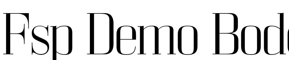 FSP DEMO Bodoni Z37 L Lt Regular font family download free