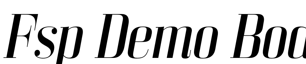 FSP DEMO Bodoni Z37 L Rg Italic font family download free