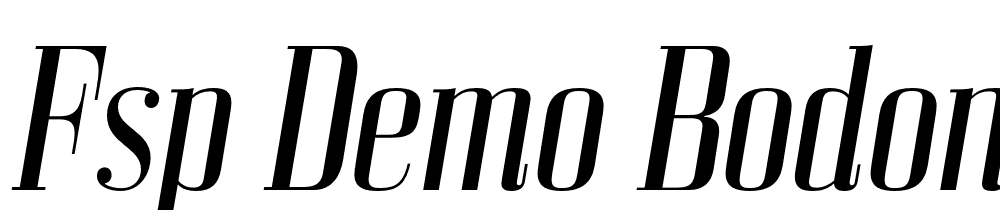 FSP DEMO Bodoni Z37 M Cd Rg Italic font family download free