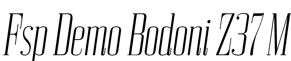 FSP DEMO Bodoni Z37 M Cp Lt Italic font family download free