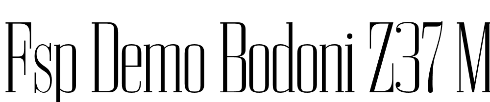 FSP DEMO Bodoni Z37 M Cp Lt Regular font family download free