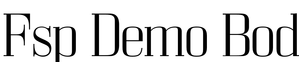 FSP DEMO Bodoni Z37 M Lt Regular font family download free