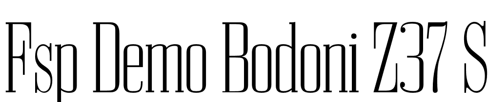 FSP DEMO Bodoni Z37 S Cp Lt Regular font family download free