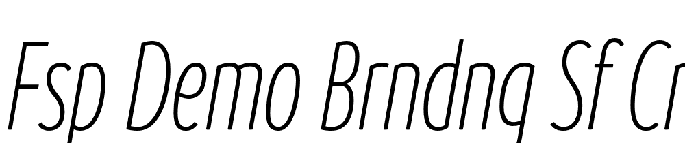 FSP DEMO Brndng SF Cmp Lght t Regular font family download free