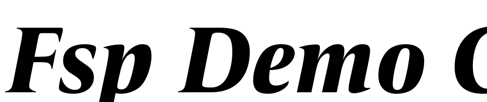 FSP DEMO Candide ExtraBold Italic font family download free