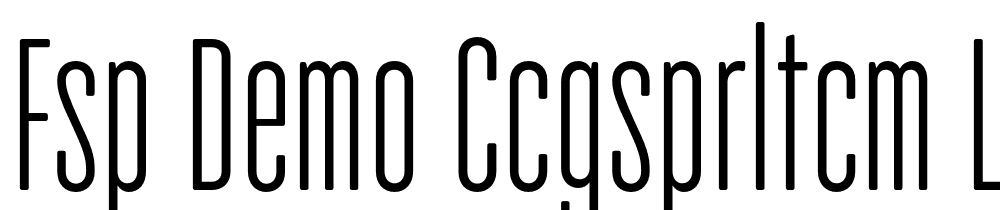 FSP DEMO CcgsPrltCm ltrLt Regular font family download free