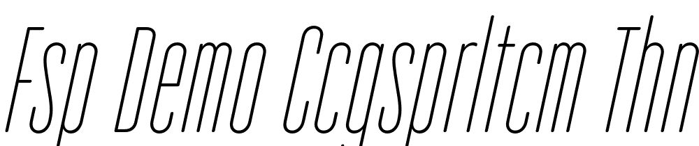 FSP DEMO CcgsPrltCm Thn Italic font family download free