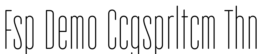 FSP DEMO CcgsPrltCm Thn Regular font family download free