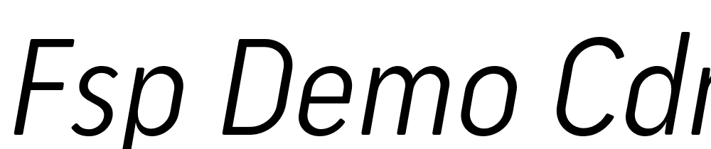 FSP DEMO Cdmm Cndnsd Bk Italic font family download free