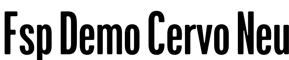 FSP DEMO Cervo Neue Con Regular font family download free