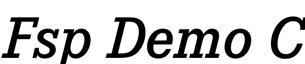 FSP DEMO Corporate E Demi Italic font family download free