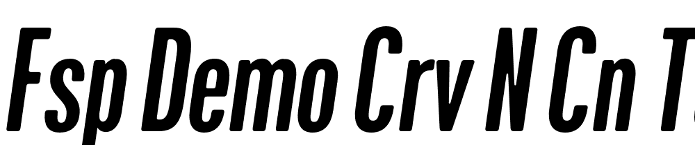 FSP DEMO Crv N Cn tlc Regular font family download free