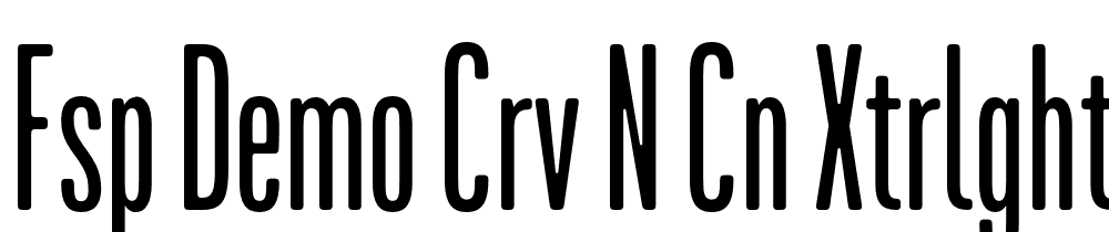 FSP DEMO Crv N Cn XtrLght Regular font family download free