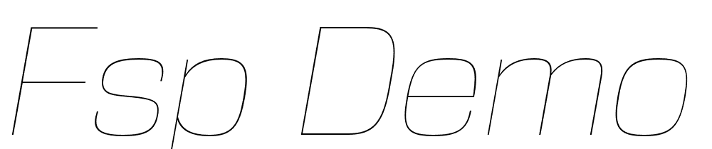 FSP DEMO DDT UltLt Italic font family download free