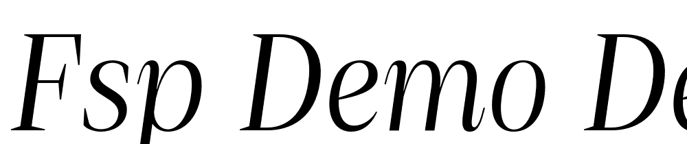 FSP DEMO Debira Italic font family download free