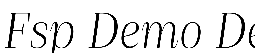 FSP DEMO Debira Light Italic font family download free