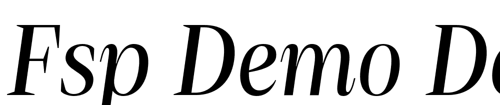 FSP DEMO Debira Med Italic font family download free