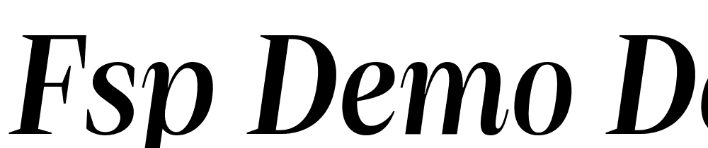 FSP DEMO Debira SemBd Italic font family download free