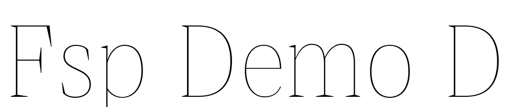 FSP DEMO Debira Thin Regular font family download free