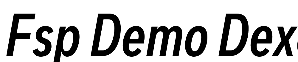 FSP DEMO Dexa Pro Cn Med Italic font family download free