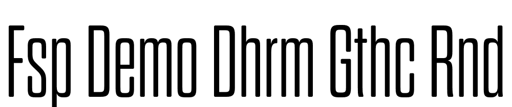 FSP DEMO Dhrm Gthc Rnd M Lght Regular font family download free