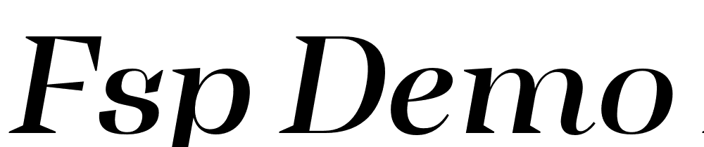 FSP DEMO Display Md It Italic font family download free