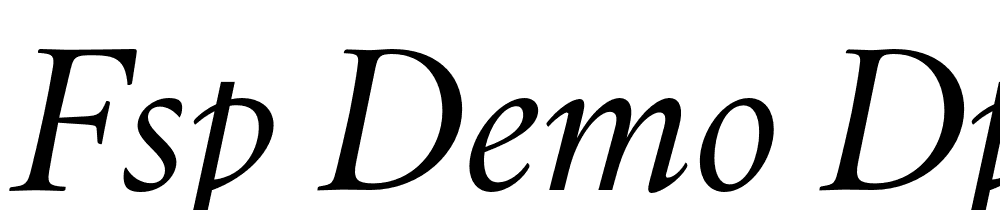 FSP DEMO Dpncl Mdm Lght Italic font family download free