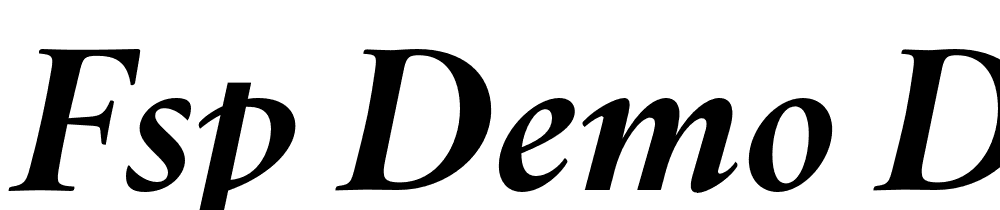 FSP DEMO Dpncl Mdm SmBld Italic font family download free