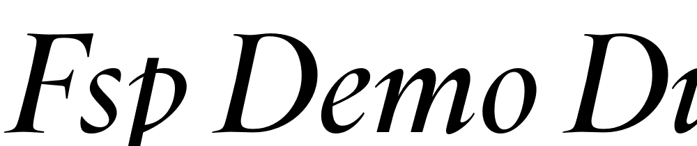 FSP DEMO Dupincel Large Italic font family download free