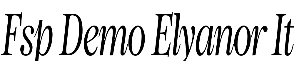 FSP DEMO Elyanor Italic font family download free