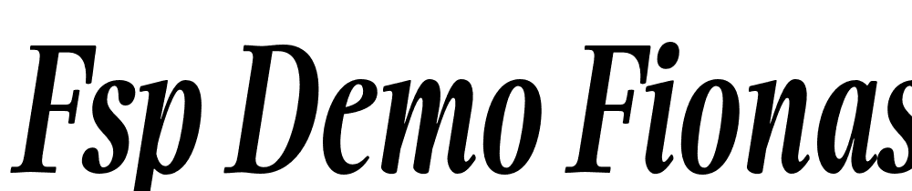 FSP DEMO Fionas ExtBd Ita Italic font family download free