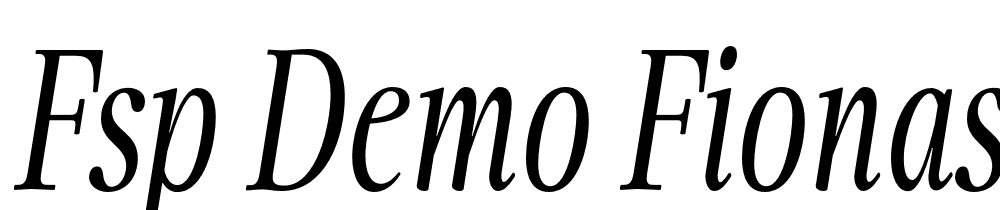 FSP DEMO Fionas SemBd Ita Italic font family download free