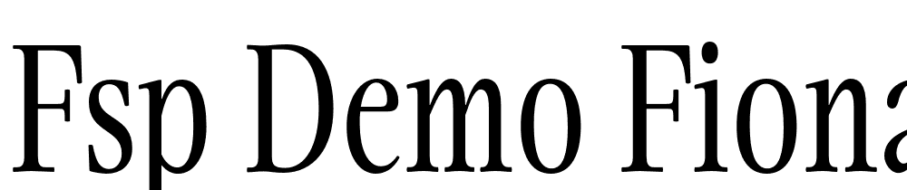 FSP DEMO Fionas SemBd Regular font family download free