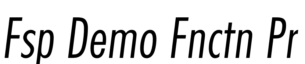 FSP DEMO Fnctn Pr Cd Lght Italic font family download free