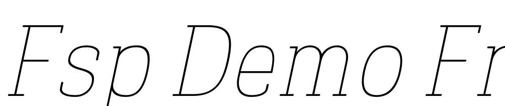 FSP DEMO Fndr Slb Thn blq Regular font family download free