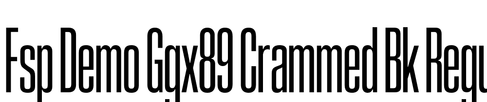 FSP DEMO GGX89 Crammed Bk Regular font family download free