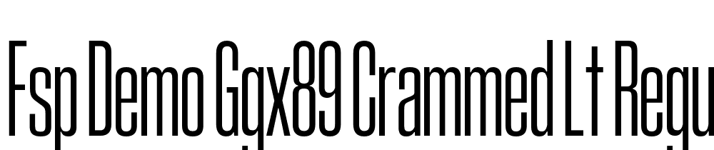 FSP DEMO GGX89 Crammed Lt Regular font family download free