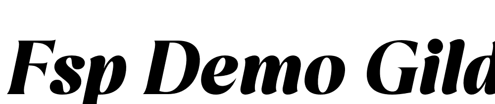 FSP DEMO Gildan ExtBd Italic font family download free