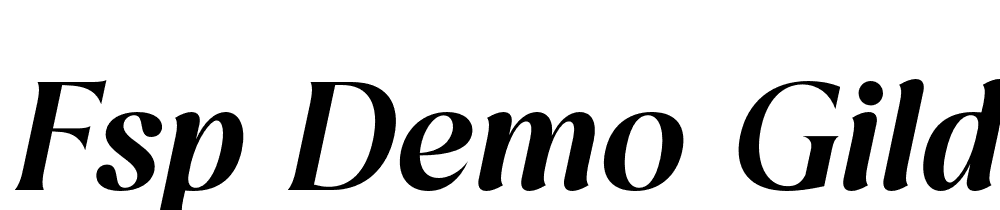 FSP DEMO Gildan SemBd Italic font family download free