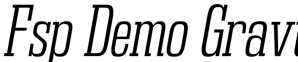 FSP DEMO Gravtrac Cd Lt Italic font family download free