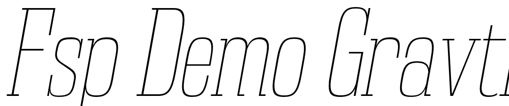 FSP DEMO Gravtrac Cd Ul Italic font family download free