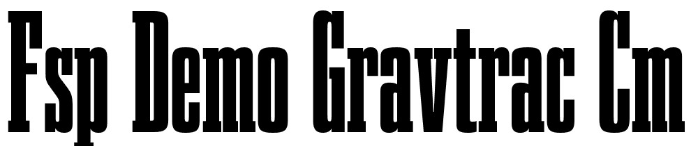 FSP DEMO Gravtrac Cm Hv Regular font family download free