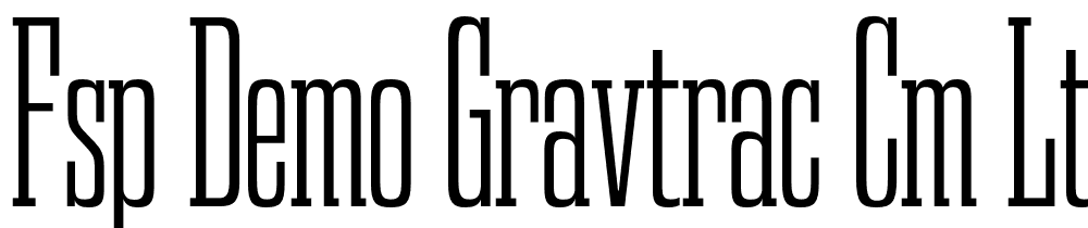 FSP DEMO Gravtrac Cm Lt Regular font family download free