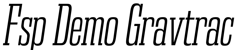 FSP DEMO Gravtrac Cp Lt Italic font family download free