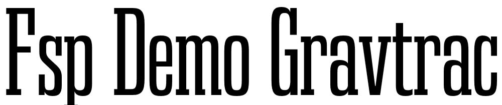 FSP DEMO Gravtrac Cp Rg Regular font family download free