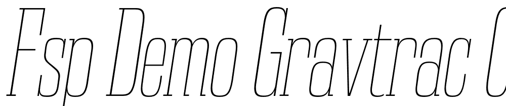 FSP DEMO Gravtrac Cp Ul Italic font family download free